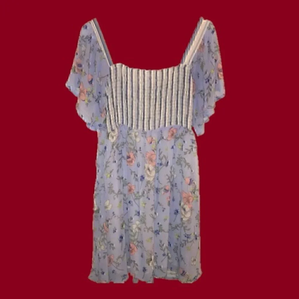 NWT Floral Print Babydoll Summer Dress - Size M - Picture 3 of 8